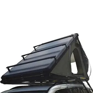 Car Rooftop Tent, Outdoor Off Road Aluminum Hard Shell Car Roof Top Tent Folding Camping for Truck SUV