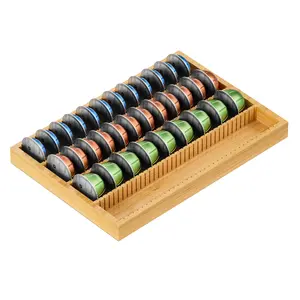 Bamboo Coffee Pod Storage Holder Drawer Insert for Counter Compatible Nespresso Vertuo Vertuoline Capsules for Kitchen, Home, Office, Coffee Station