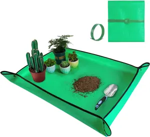 Large Repotting Mat for  Transplanting and Mess Control 39.5"x 31.5" Thickened  Potting Tray Succulent Potting Mat Portable Gardening Mat  Gifts for Women Men