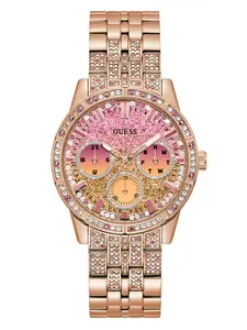 GUESS Female Rose Gold-Tone Multifunction Watch