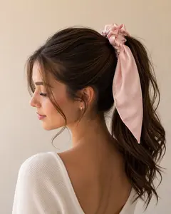 Knot Tie Satin Scrunchie