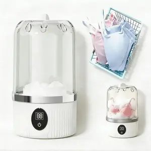 Convenient Large Capacity Mini Portable Washing Machine, Multi-Mode Washer for Underwear/Socks/Delicates, Wireless Rechargeable, Multiple Washing Cycles, No Plug-in Needed, Perfect for Apartments/Hotels/Travel