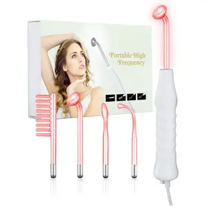 High Frequency  Machine Skin Care Tool for Face Skin Care High Frequency  Wand Device with 4 Tubes