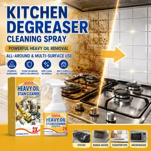 Oil Stain Cleaner, Heavy Oil Cleaner, Degreaser Cleaner Spray, Durable Kitchen Cleaning Solution, Household Kitchen Cleaning Tool for Oven, Stove, Range Hood 100ML