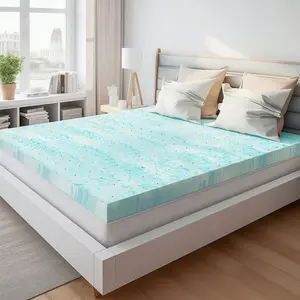 Memory Foam Mattress Topper 2 Inch Thick Gel Infused Cooling Toppers Bed Pad, CertiPUR US Certified, Ventilated And Breathable For Sleeper Sofa