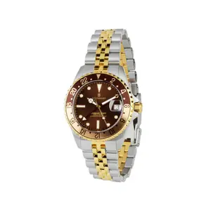 Steinhart Ocean 39mm Two Tone Cholate Automatic Swiss Diver Watch Silver & Gold Bracelet 103-1218