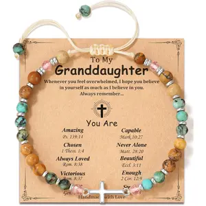 Inspirational Cross Bracelets for Girl Perfect Gifts for Daughter, Niece, Granddaughter, Nurse, and Friends, A Reminder of Strength, Faith, and Love