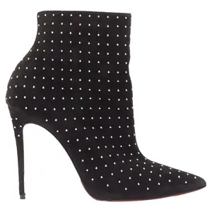 Pre-owned Christian Louboutin Women's Christian Louboutin So Kate Booty suede micro stud embellished pointy by Rebag