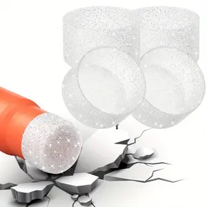 4 Pcs Glitter Silicone Boot for Stanley H2.0 30oz 40 oz &Hydro Flask 12-24 oz and Water Bottle Bottom of 2.9-3in,Tumbler Boot Sleeve Bottom Protector for Stanley Cup Accessories, Clear