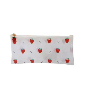 Miffy pencil case, Japanese cartoon cute simple large-capacity waterproof transparent student pencil case, stationery storage bag