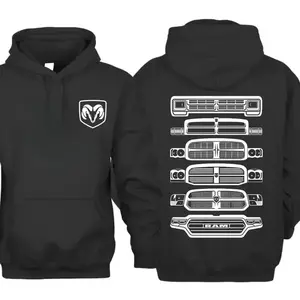 Dodgee Ramm Evolution Grille, Hoodie - Classic Pickup Truck Evolution Hoodie – Retro Grille Graphic for Truck Fans - Retro Menswear