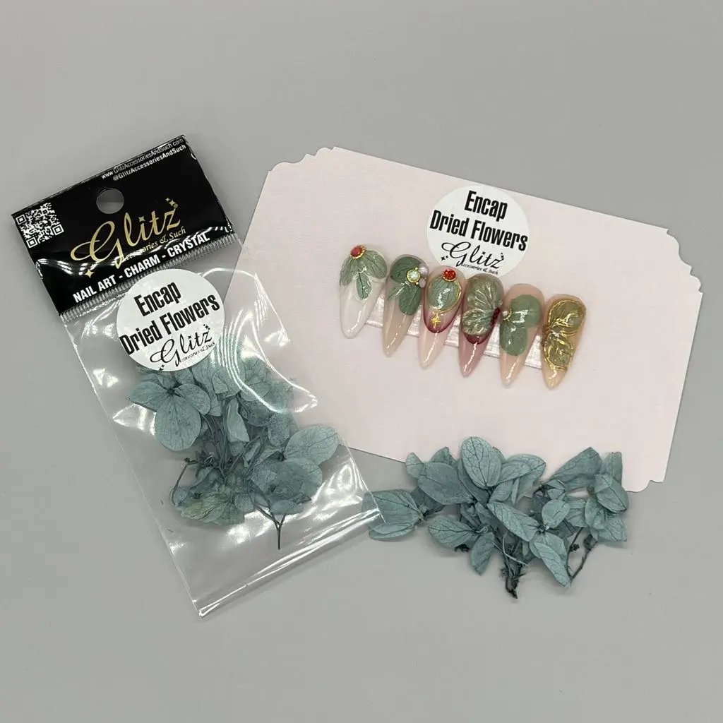 Encapsulation Dried Flower Nail Art - Real Dried Flowers for Acrylic, Gel, or Dip Powder Nails - Glitz Accessories & Such