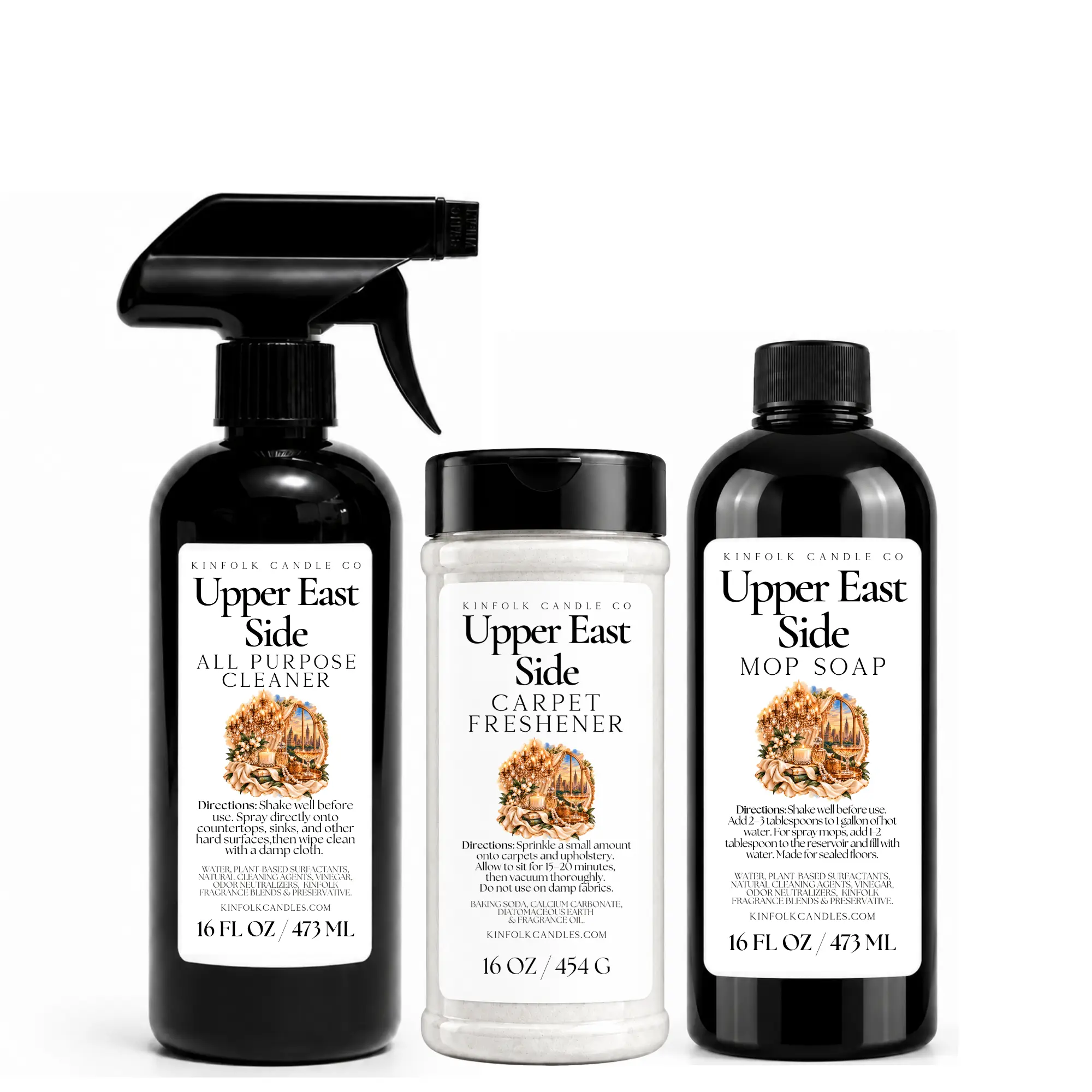 Mega Home Cleaning Bundle - Scented Home Cleaning Products with Mop Soap, All-Purpose Cleaner, Carpet Freshener, Fragrance for Kitchen Use, Ideal Gift (Classic Collection Scents)