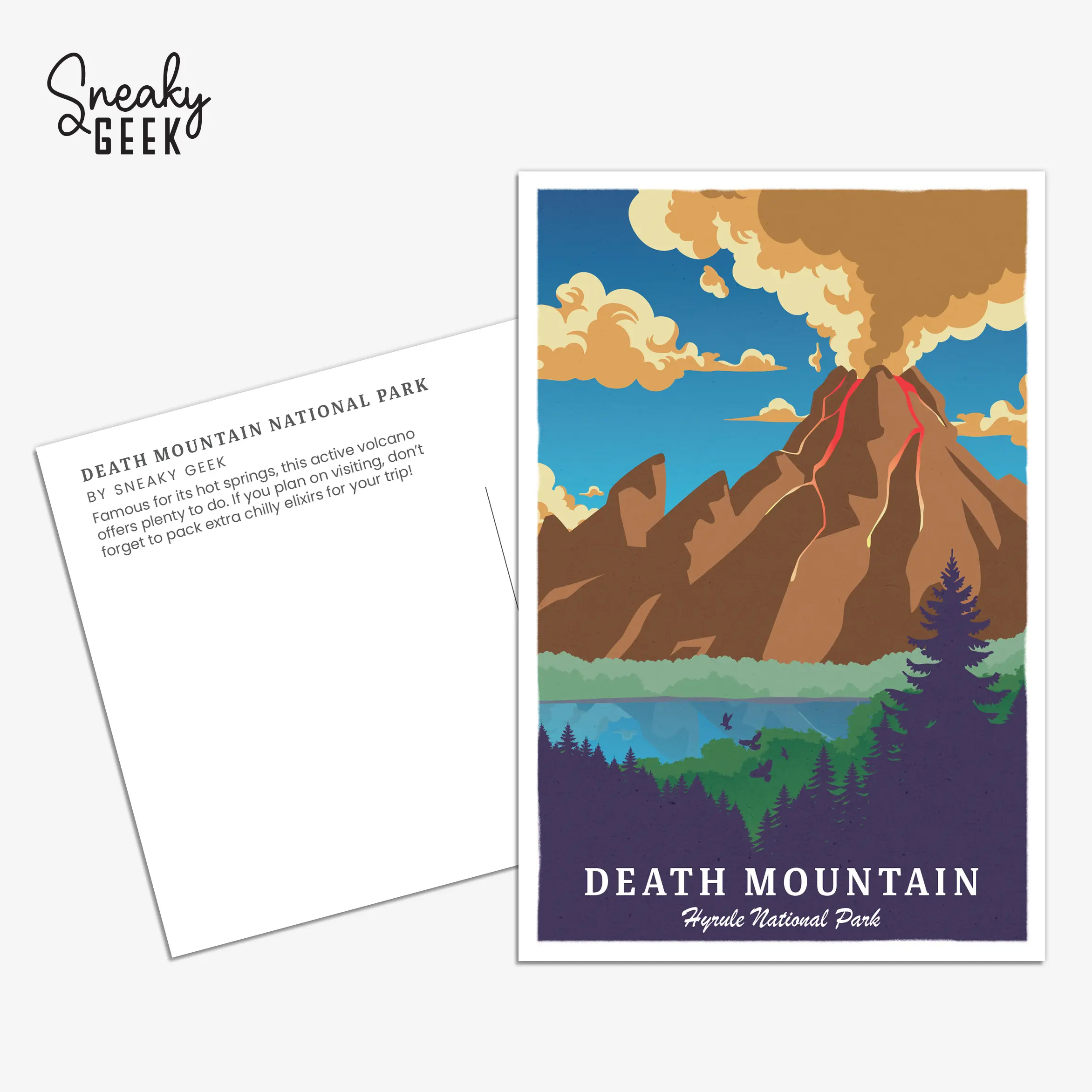 Death Mountain National Park - Zelda Inspired 4x6 Postcard / Print