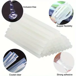 50pcs Hot Melt Glue Sticks 7mm X 200mm for 20-30w Mini Hot Glue Gun, Durable Adhesive Material, Ideal for DIY Handmade Repair, Invisible Adhesive
