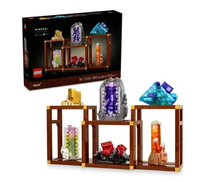 LEGO Ideas Mine ral Collection, Crystal Displa y Shelves, Livi