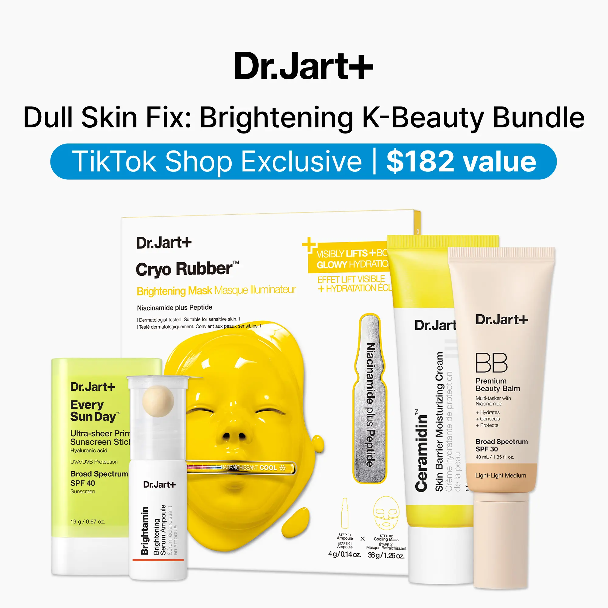 Dr.Jart+ Dull Skin Fix: Brightening K-Beauty Bundle