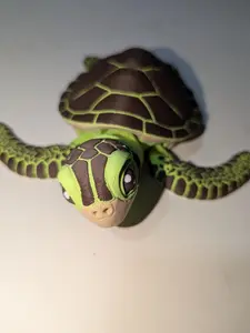 Articulated Sea Turtle Figurine – Flexible 3D Printed Turtle Fidget Toy & Ocean Decor