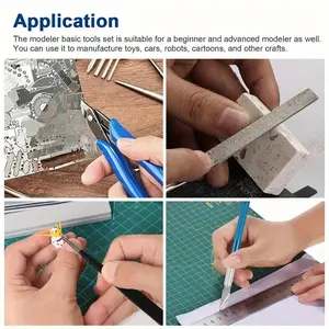 Model Tool Kit Set, Basic Craft Tools for Model Building & Repair, Hobbyist Construction Kit, Universal Gundam Model Tools
