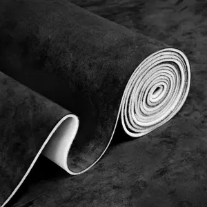 Hiksuky Suede Auto Headliner Fabric 60" L × 58" W with Foam Backing - Black Interior Replacement Material for Car/Truck/SUV/RV Roof, Tube Packaging - Home Repair/DIY Headliner Material