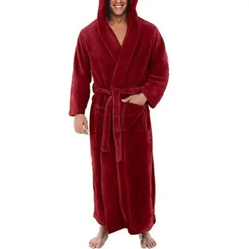 Men Bath Robe Winter Long Flannel Bathrobe Fleece Kimono Night Cozy Sleepwear Male Home Clothes Gown Sleepwear Men Bath Robe Winter Long Flannel Bathrobe Fleece Kimono Night Cozy Sleepwear Male Home Clothes Gown Sleepwear