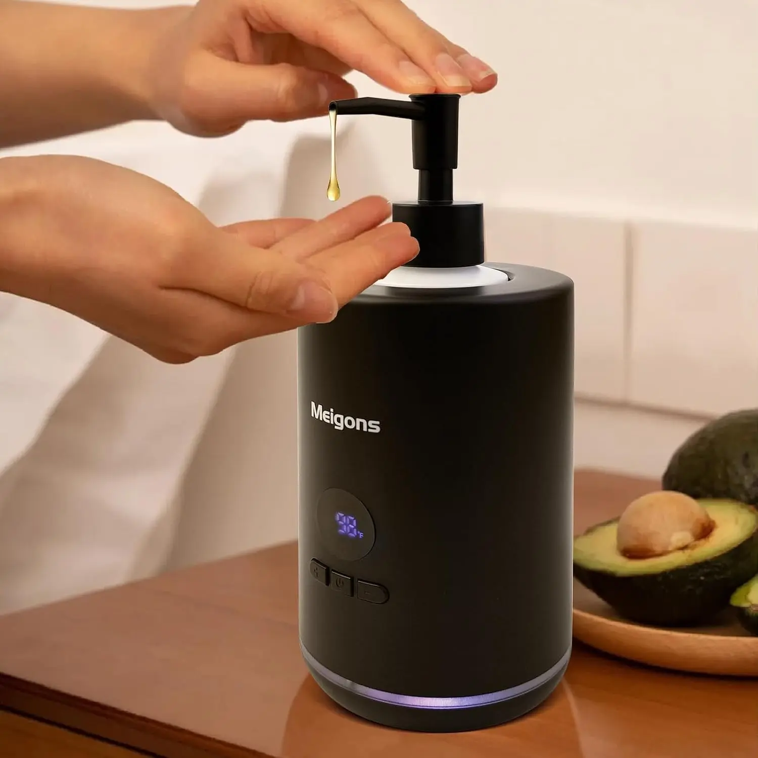 Oil Warmer for Massage, Body Lotion Heater with Two Oil Bottle Dispenser Constant Temperature for Spa, Salon and Barber Shops