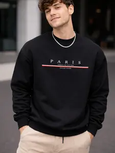 Paris Minimalist Streetwear Sweatshirt – Premium Cotton Casual Pullover Top