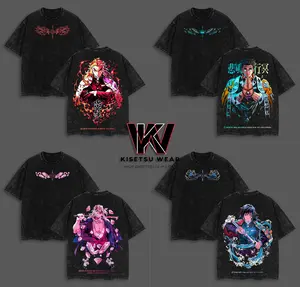 [COLLECTION] Hashira Demon Slayer Tee – Rengoku, Giyu, Tengen, Obanai, Gyomei, Mitsuri Vintage Washed Oversized T-Shirt, Anime Merch, Streetwear Menswear, Gift for Anime Fans, Casual Graphic Tee