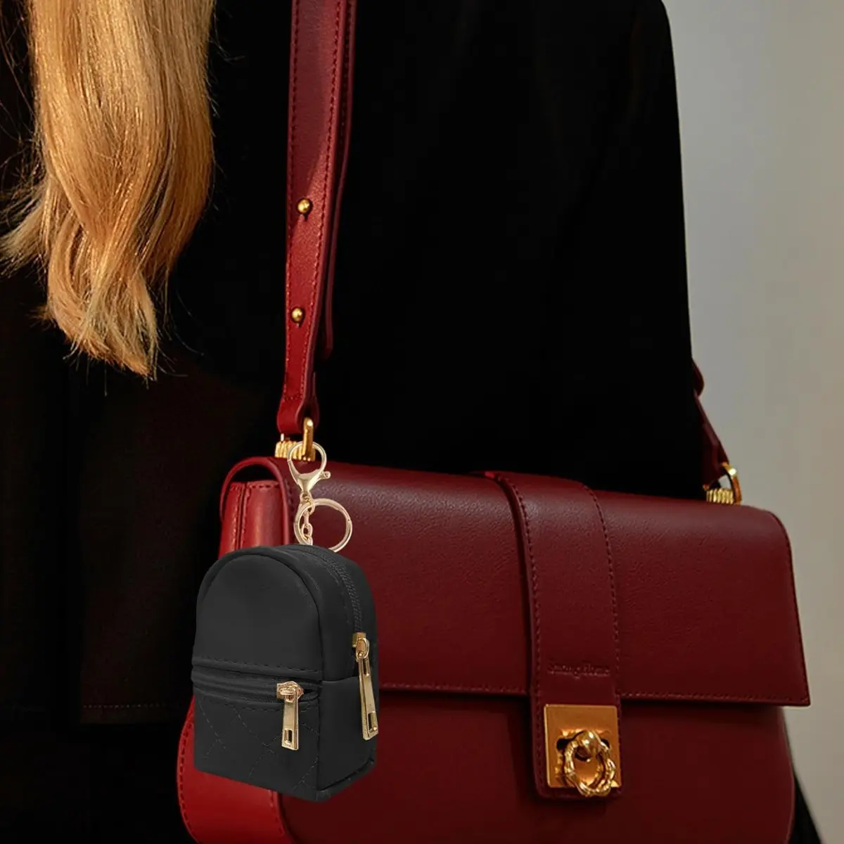 3-Piece Mini PU Leather Backpack with Zipper and Lobster Buckle, Women's Cute Mini Makeup Bag for Keys, Lipstick, Business Cards, Data Cable - TikTok Shop 3-Piece Mini PU Leather Backpack with Zipper and Lobster Buckle, Women's Cute Mini Makeup Bag for Keys, Lipstick, Business Cards, Data Cable - TikTok Shop