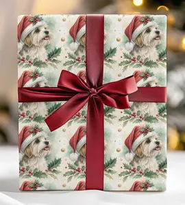 Morkie Christmas Wrapping Paper: Holiday Pet Lover Gift