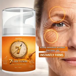 50G/1.760Z 7X BEE VENOM INSTANT LIFTING FACE CREAM-WITH COLLAGEN &RETINOL，Fast Firming & Hydrating，Reduces the appearance of fine lines, wrinkles, crow's feet, smile lines, frown lines, etc.Budget-Friendly，Day & Night Use，Fallout/white elephant gifts