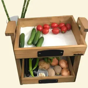 Fruit Basket Kitchen Organizer 2 Tier Storage Basket Farmhouse Bathroom Decor Towel Basket Bathroom Toiletry Organizer Rustic Kitchen Decor.