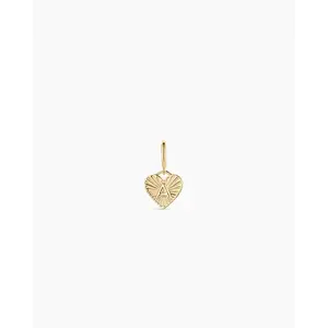 gorjana – Vintage Heart Alphabet Parker Charm – 18K Gold-Plated Charm – Personalized & Romantic – Thoughtful Jewelry Gift