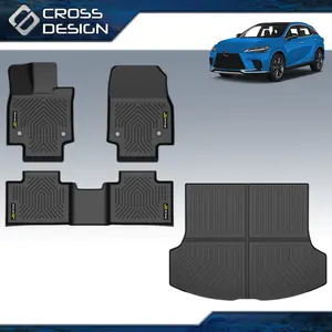 CROSSDESIGN TPE Floor Mats Fit For 2023-2025 Lexus RX500h All Weather Protection TPE Floor Mats+Cargo Liner