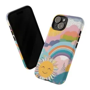 Multicolor Rough Case Cell Phone Cover