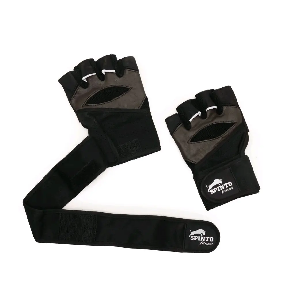 SPINTO FITNESS Weightlifting & CrossFit Easy Grip Gloves - Unisex Half Finger Padded Palm Wrist Wraps with Strong Stitching, Secure Grip Sports Accessories, Easy Grip Glove, Training