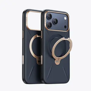 TORRAS Vegskin for iPhone 17 Pro Max Case with 360° Ring Stand & Protection 4-Meter Anti-Fall Shockproof Cover&Phonecase&Magesafe