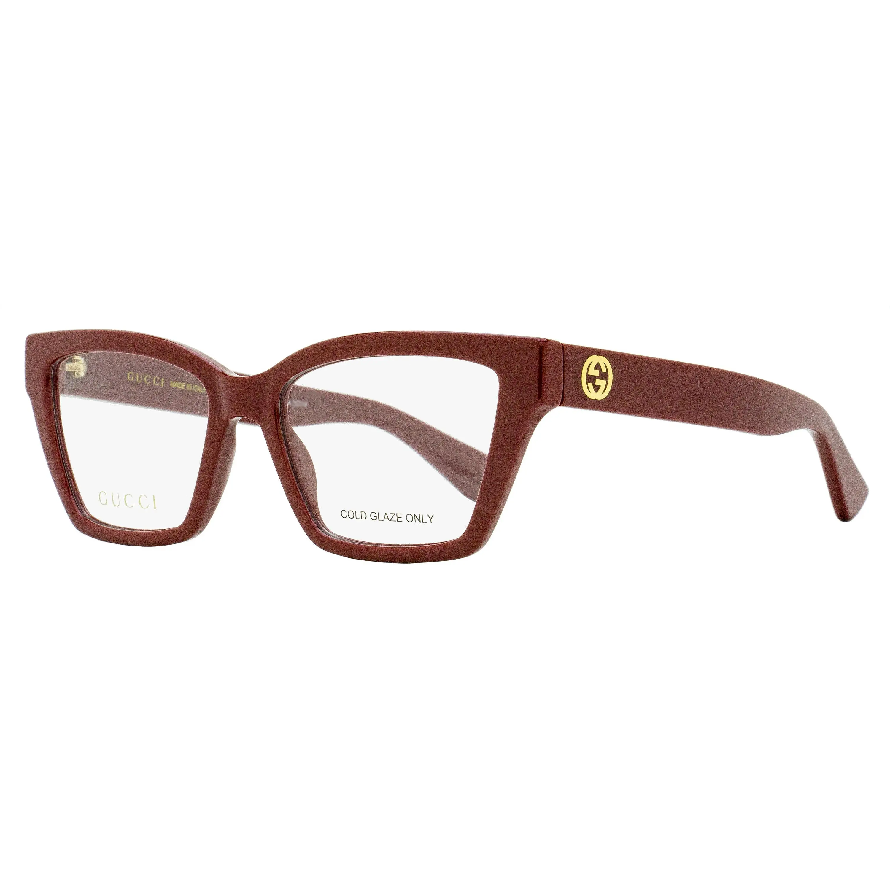Gucci Squared Cat-Eye Eyeglasses GG1715O 003 Burgundy 53mm