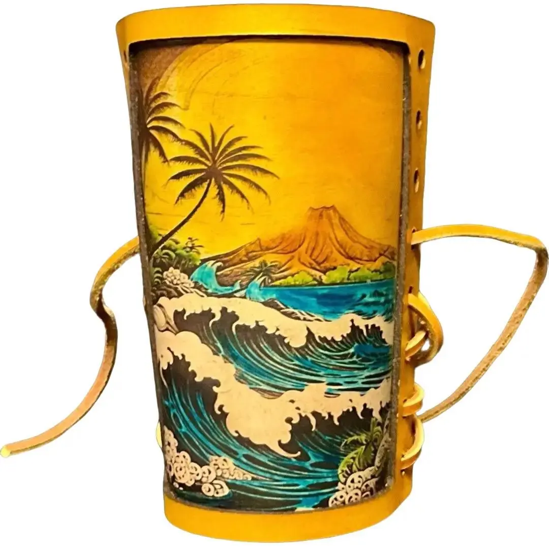 “RipGrip: Elevate Your Sesh - Customizable Leather Water Pipe Sleeves Designed for Comfort, Style, and Function