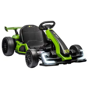 24V Kids Electric Drift Kart, Outdoor Racing Ride-On Toy