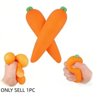 Carrot Stress Relief Toy, Ultra Soft High StretchSlow Rebound, Anxiety Relief Sensory Toy,Portable Pocket Size, Perfect for Holidays & Gifts