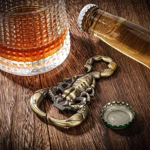 Scorpion Design Beer Opener, 1 Count Portable Metal Bottle Cap Remover, Bottle Opener for Home Party Bar, Perfect Gift for Holiday, Utensils, Home Bar Accessories