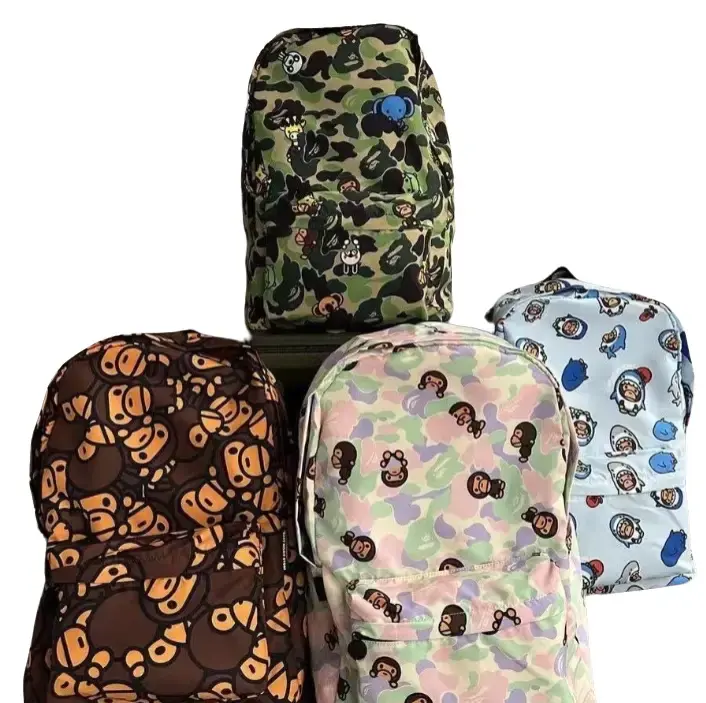 Women's Cute Cartoon Monkey Large-Size Casual Shoulder Backpack, Luggage & Bags for School Use