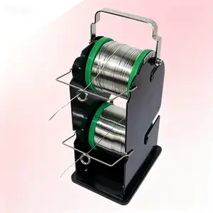 Dual Head Solder Spool Holder No Glue Needed Reusable Soldering Iron Stand Dual Spool Rack with Two Rods for Solder Wire Organization Soldering Station Accessories Two Spool Solder Stand