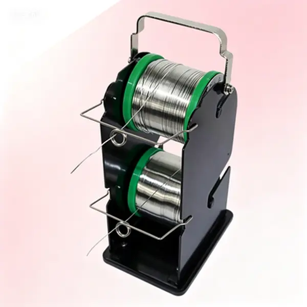 Dual Head Solder Spool Holder No Glue Needed Reusable Soldering Iron Stand Dual Spool Rack with Two Rods for Solder Wire Organization Soldering Station Accessories Two Spool Solder Stand