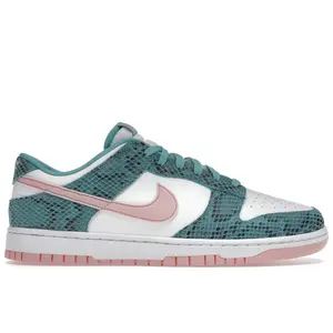 Nike Men's Dunk Low Snakeskin Washed Teal Bleached Coral, from StockX
