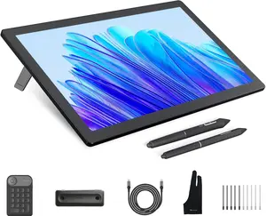 HUION KAMVAS Pro 19 4K UHD Drawing Tablet with Touch Screen, 96% Adobe RGB Drawing Monitor with 1.07 Billion Colors, PenTech 4.0 Stylus PW600, 16384 Pen Pressure, Slim Pen, Keydial Mini, 18.4inch
