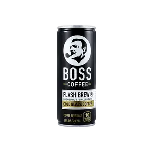 Suntory BOSS Flash Brew Black Coffee 237ml - Rich Smooth Zero Fat Low Calorie Japanese Coffee Drink