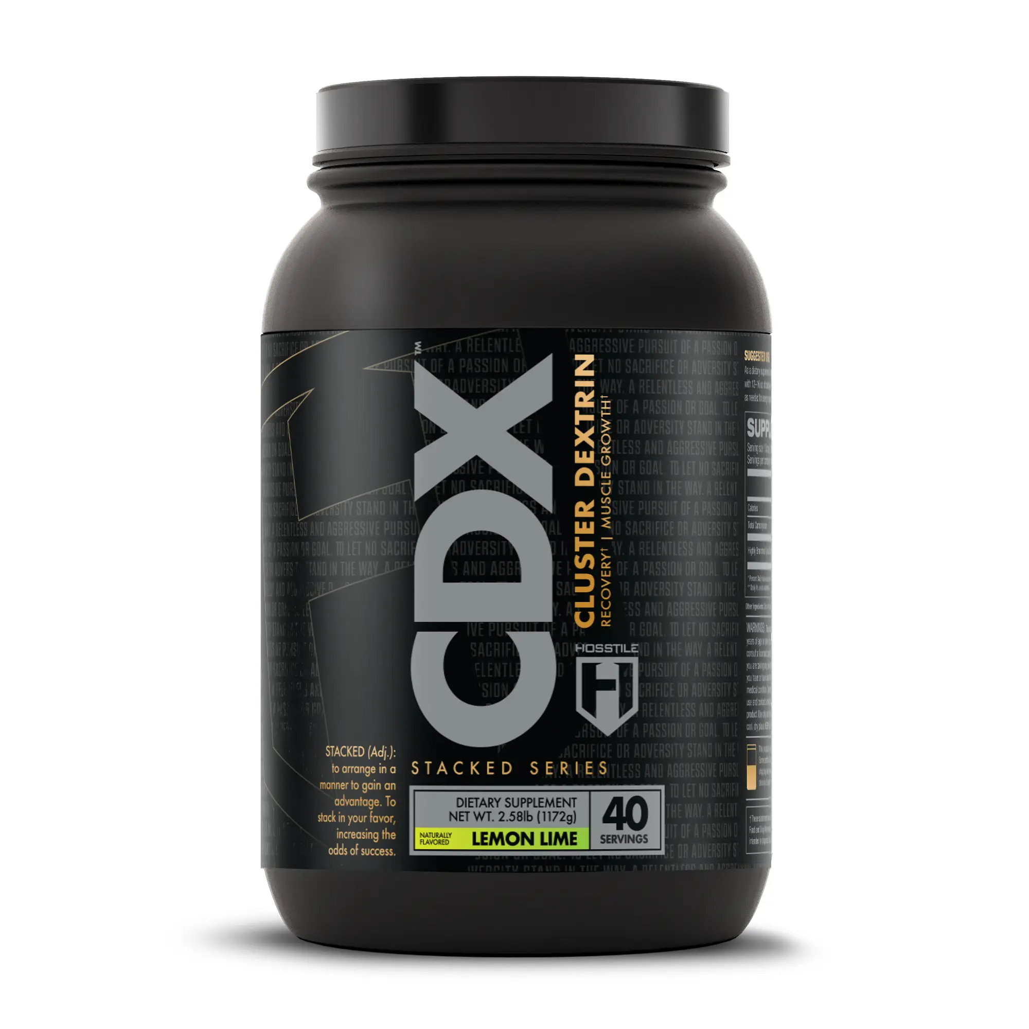 HOSSTILE CDX Cluster Dextrin - 40 Servings, 25g Fast-Acting Carb per Serving, Highly Branched Cyclic Dextrin Supplement for Workout Energy