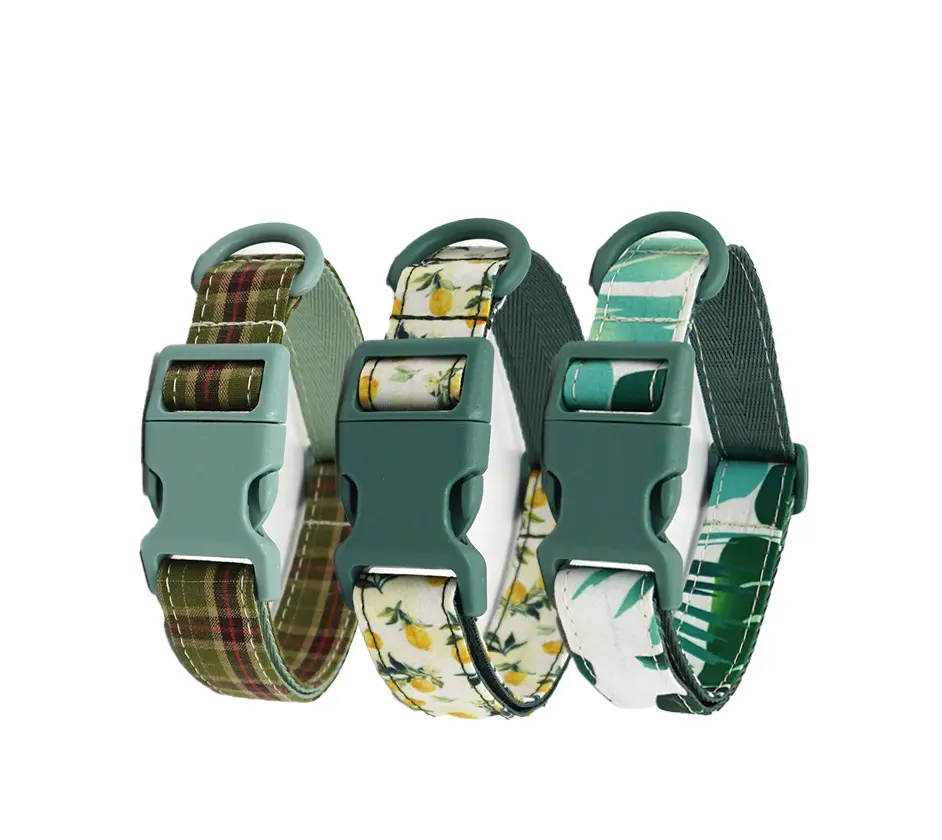 Personalized Dog Cat Collar Polyester Print 1Pc Custom Laser Engraved Soft Nameplate Durable ID Durable Material Easy to Install